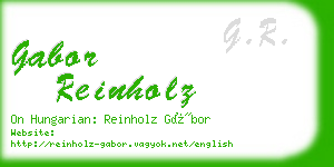 gabor reinholz business card